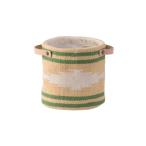  горшок покрытие крышка плантатора ширина 15cm бежевый ткань хлопок натуральная кожа Индия производства посадочная машина цветочный горшок living интерьер смешанные товары 