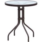  стекло стол примерно ширина 60cm Brown наружный для металлический усиленный стекло сад стол сборка товар веранда балкон дерево панель 