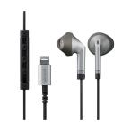  Elecom стерео слуховай аппарат | semi открытый type |Lightning| Mike есть |Fast Music|LFS10I|13.6mm Driver | высокая прочность кабель | серебряный EHP-LFS10IMSV