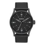 NIXON THE SENTRY LEATHER（ニクソン セントリーレザー）腕時計(CINDER CERAKOTE/ BLACK) NIXON JAPAN正規品