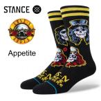 STANCEスタンスソックス 靴下 Guns N' Roses(ガンズ・アンド・ローゼズ)コラボコレクション "Appetite"  カラー:Blk-black-L