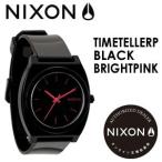 あすつく NIXON ニクソン 腕時計 正規取扱店/TIMETELLERP-BLACK/BRIGHTPINK
