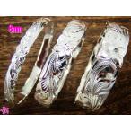 ハワイアンジュエリー バングル 8ｍｍ幅 レディース シルバー925 プルメリア 波 幸せ お守り プレゼント ハワジュ