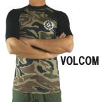 VOLCOM/ボルコム メンズ半袖ラッシュガード KONA S/S RASHGUARD BLACK UPF50+ 男性用水着 UVカット 2021 [返品、交換及びキャンセル不可]