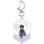 中古雑貨 ホワイト 「魔法使いの約束 月型ナスカン付きアクリルキーホルダー 02.グラフアートデザイン」