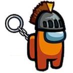 中古雑貨 オレンジ(騎士) 「Among Us(アモングアス) フィギュアキーチェーン」