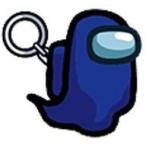 中古雑貨 ブルー(幽霊) 「Among Us(アモングアス) フィギュアキーチェーン」