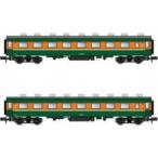 中古鉄道模型 1/150 サロ85009+サロ85021 淡緑色帯 2両セット [A3999]