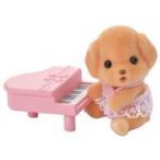 中古おもちゃ 4.トイプードルの赤ちゃんとピアノ 「シルバニアファミリー 赤ちゃんコレクション 赤ちゃんパーティーシリーズ