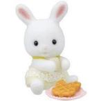 中古おもちゃ 3.しろウサギの赤ちゃんとウサギワッフル・お皿 「シルバニアファミリー 赤ちゃんコレクション 赤ちゃんスイー