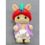 中古おもちゃ 6.みるくウサギの赤ちゃんと羽つきターバン 「シルバニアファミリー 赤ちゃんコレクション -赤ちゃんおとぎ話