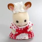中古おもちゃ 赤ちゃんウエイトレス(ショコラウサギの赤ちゃん/赤色) 「シルバニアファミリー」 シルバニア森のキッチン特典