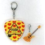 中古キーホルダー・マスコット(男性) hide ギター×ピック型2連アクリルプレートキーホルダー(イエロー×ハート) セガ限定
