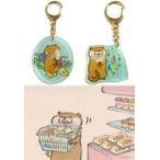中古雑貨 カワウソ(紫陽花) アクリルキーホルダー2個セット(ポストカードA柄付き) 「楽天コレクション 可愛い嘘のカワ