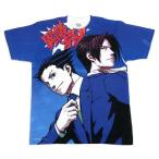 中古Tシャツ(キャラクター) 成歩堂＆御剣 メモリアルTシャツ ブルー フリーサイズ 「逆転裁判15周年 特別