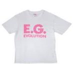 中古Tシャツ(女性アイドル) E-girls ドットロゴTシャツ ホワイト(プリント:ピンク) Lサイズ 「E-girls L