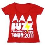 中古Tシャツ(男性アイドル) AAA Tシャツ レッド レディースサイズ 「AAA Buzz Communication