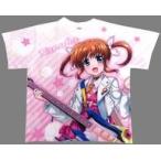 中古Tシャツ(キャラクター) 高町なのは フルグラフィックTシャツ ピンク 男性用Lサイズ 「魔法少女リリカ