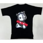 中古Tシャツ(男性アイドル) レトルト ビッグTシャツ ブラック(白黒クマ) メンズ(L)サイズ 「『LEVEL.4 in