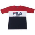 中古Tシャツ(男性アイドル) テミン×FILA Tシャツ レッド×ホワイト×ネイビー Lサイズ 「TA