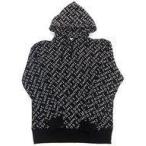 中古衣類 江口拓也 EGUMI MONOGRAM PULL OVER PARKA(パーカー/裏起毛) ブラック