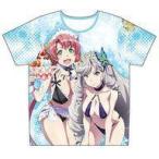 中古衣類 紫集院かぐや＆満腹黒丸 描き下ろしフルグラフィックTシャツ フルカラー メンズLサイズ 「神田川JET G