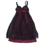中古衣類 壱原侑子モデル キャミソールドレス ブラック×レッド フリーサイズ 「xxxHOLiC」