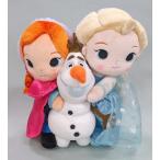 中古ぬいぐるみ アナ＆エルサ＆オラフ ぬいぐるみ 「アナと雪の女王」 ディズニーストア限定