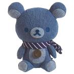 中古ぬいぐるみ リラックマ デニムぬいぐるみ(ペーパーウエイト) デニムリラックマシリーズ 「リラックマ」