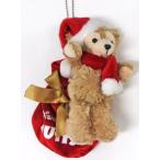 中古ぬいぐるみ ダッフィー(クリスマスコスチューム2007) ぬいぐるみバッジ 「ディズニーベア」 東京ディズニーシー限定