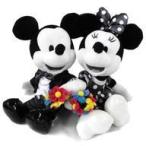 中古ぬいぐるみ ミッキーマウス＆ミニーマウス(モノトーン) ぬいぐるみセット(2体セット) 「ワンマンズ・ドリームII-ザ・マ