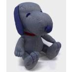 中古ぬいぐるみ スヌーピー(A.グレー) デニムスヌーピーぬいぐるみwith 「PEANUTS(SNOOPY)」