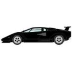 新品ミニカー 1/18 Lamborghini Countach LP5000 QV 1988 with Rear wing(ブラック×