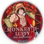 中古バッジ・ピンズ モンキー・D・ルフィ 15周年記念缶バッジ 「ワンピース」