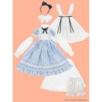 中古ドールアクセサリー 48/50cm用 アリスドレスset(ブルーストライプ×ホワイト) 「ELLEN’S CLOSET」