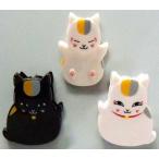 中古文房具 ニャンコ先生＆黒ニャンコ 白黒ニャンコクリップセット 「夏目友人帳」 LaLa2012年11月号付録