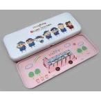 中古文房具その他 集合 缶ペンケース 「サンリオ当りくじ ハローキティ×クレヨンしんちゃん当りくじ」