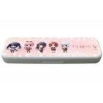 中古文房具その他 01.整列デザイン ピンク(ミニキャラ) ペンケース 「川柳少女」