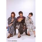 中古生写真(男性) 集合(3人)/全身・座り・浴衣・センター鷲尾・右手扇子・背景白/ツキプロ文化祭「死にかけ男が転生目指して芸能界で頑張ります