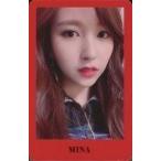 中古コレクションカード(女性) TWICE/ミナ/赤枠・下部に名前/CD「YES or YES」封入特典フォトカード