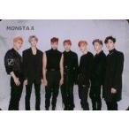 中古コレクションカード(男性) MONSTA X/集合(7人)/横型・全身・衣装黒・両手下げ・背景グレー・裏面白・文字緑/CD「T