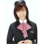 仲根かすみのグラビア画像 中古生写真(女性) 仲根かすみ/上半身・衣装スチュワーデス・両手お腹・背景白/D