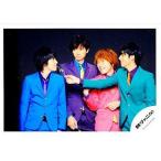 中古生写真(ジャニーズ) 関ジャニ∞/集合(4人)/横型・上半身・渋谷四葉のクローバー銜え.衣装青・錦戸衣装緑・背景黒/公式生写真