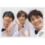 中古生写真(ジャニーズ) SixTONES/集合(3人)/横型・バストアップ・衣装白・田中左手ピース・森本京本右手ピース・背景白/「ジャニーズJr.8・8祭