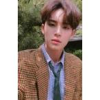 中古コレクションカード(男性) SEVENTEEN/MINGYU(ミンギュ)/上半身・衣装黄・水色・チェック柄・首かしげ