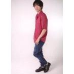 中古生写真(男性) 石渡真修/全身・衣装赤・左向き・左足曲げ・背景白/「マヒルについて 〜about a M〜」トークイベン