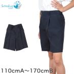 学生服 ズボン 夏用 男子 半ズボン 5分丈 紺 110cmA〜170cmB (制服 夏ズボン ワンタック ノータック 小学生 男の子) (取寄せ)