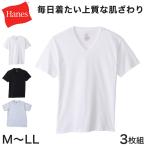 ヘインズ メンズ VネックTシャツ 3枚組 M〜LL (Hanes Global Value Line 綿100 インナー アンダーウェア 肌着 下着)