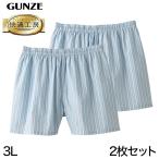 グンゼ 快適工房 紳士 パンツ(前とじ)2枚セット 3L (メンズ GUNZE 綿100% コットン100 男性 下着 肌着 インナー やわらか 日本製 大きなサイズ) (在庫限り)