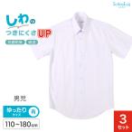 ショッピング半袖シャツ スクールシャツ 半袖 男子 カッターシャツ 3枚セット 110cmA〜180cmB (B体 学生服 ワイシャツ 中学生 高校生 男の子 形態安定) (送料無料)